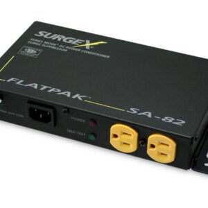 SurgeX SA82 FlatPak Surge Eliminator, 8A / 120V, 2 Outlets, Brackets Included
