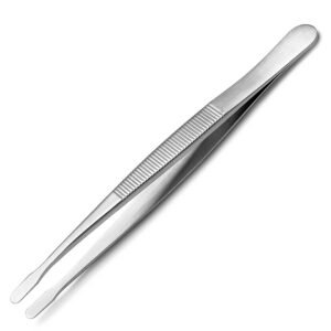 Techni-Pro 10063005 - 4.7" Industrial Tweezers, Style 125, Anti-Acid/Anti-Magnetic Stainless Steel, Fine Beveled Tip