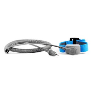 Techni-Pro 487-288 - Wrist Strap, Dual Wire, 4mm Snap, 6ft Cord (Blue/Gray)