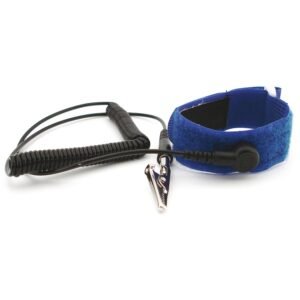 Techni-Pro 758ST926 - Wrist Strap, Hook & Loop Adjustable, 1/8" (4mm) Snap, 6 ft. Cord, Blue/Black