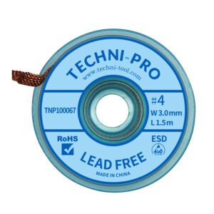 Techni-Pro TNP100067 - Solder Wick, Lead Free, 0.11"x5 ft, Size #4, Blue Label