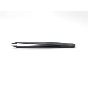 Techni-Pro 464TW707 - ESD Full Plastic Tweezers, Style 707, Carbon Fiber, Fine, Short, 4.5"