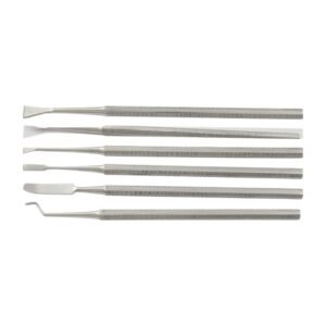 Techni-Pro CAS-072 - Carvers Set, 6" OAL, 6 Pieces, for Wax, Sharp Edge, Stainless Steel