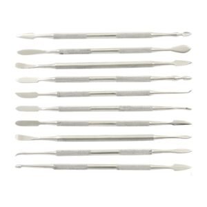 Techni-Pro CAS-075-A - Carvers Set, 6.5" OAL, 10 Pieces, Double Ended, Stainless Steel