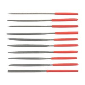 Techni-Pro FIL-076 - File Set, Needle, 10 Pieces, 6.25 OAL, 3-1/3" Cut Length, PVC Handle