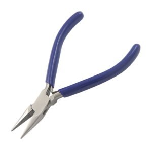 Techni-Pro PLR-107-B - Pliers, Long Nose, Chain, 4.5" OAL, Serrated Jaw, PVC Handle, Stainless Steel
