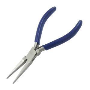 Techni-Pro PLR-129 - Pliers, Long Nose, Flat, 5.5" OAL, Smooth Jaw, PVC Handle, Stainless Steel
