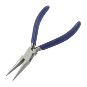 Techni-Pro PLR-130-B - Pliers, Long Nose, Chain, 5.5" OAL, Serrated Jaw, PVC Handle, Stainless Steel