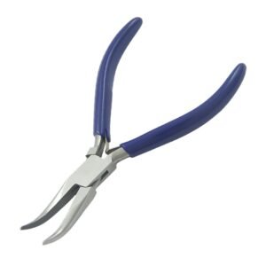 Techni-Pro PLR-131 - Pliers, Curved Chain Nose, 5.5" OAL, Smooth Jaw, PVC Handle, Stainless Steel