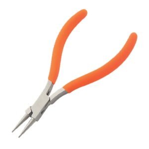 Techni-Pro PLR-226 - Pliers, Long Nose, Round, 5" OAL, Smooth Jaw, Foam Handle, Stainless Steel