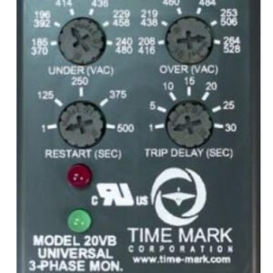 Time Mark 20VB 3-Phase Voltage Band Monitor with Trip and Restart Delays, 3PH,190-480V