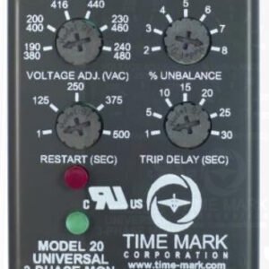 Time Mark 20AB 3-Phase Monitor with Trip and Restart Delays, 3PH,190-480V
