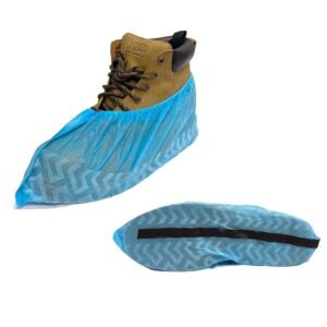 Transforming Technologies SC1207C - Disposable ESD Shoe Covers w/Skid Resistant Bottoms, Universal Size (Blue)