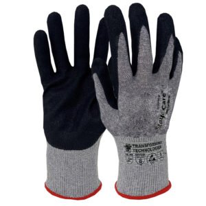 Transforming Technologies GL6503N-PK - ESD Cut 6 Glove, Nitrile Coated, Medium, 12 Pairs/Pkg