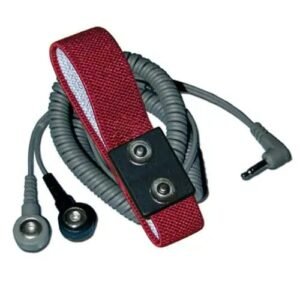 Transforming Technologies WB2580 - Dual Wire Wrist Band & 6ft Coil Cord Set, 4mm Snap, Maroon Fabric