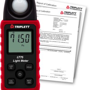 Triplett LT75-NIST - Digital Light Meter Lux/Fc with Certificate of Traceability to N.I.S.T.