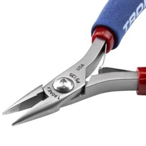 Tronex P513S - Pliers, Chain Nose, Short Jaw, Serrated Tips, Standard Handle, Carbon Steel