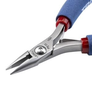 Tronex P513 - Pliers, Chain Nose, Short Smooth Jaw, ESD Safe, Standard Handle, Carbon Steel, Blue