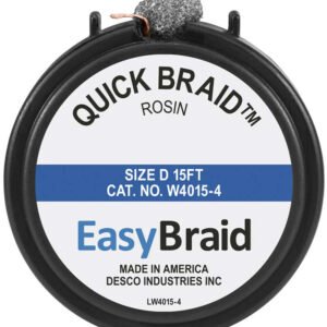 Easy Braid W4015-4 Solder Wick, Replacement Cassette, Rosin, 0.110" x 15 ft, Size #4, Blue Label