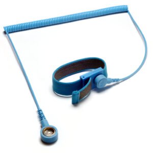 Weller T0051403899 - ESD Grounding Wrist Strap with 7.8 ft Coiled Cord, 10mm Snap