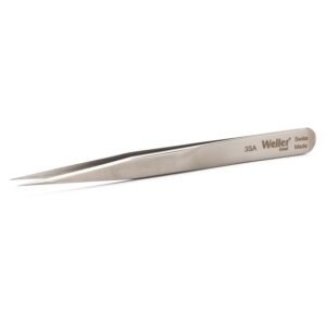 Weller 3SA - Precision Tweezers, Straight Pointed Tip, 4-3/4"