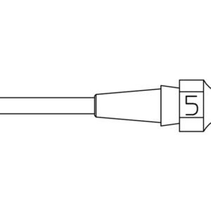 Weller XDS5 - Desoldering Nozzle, 3.3mm OD x 1.8mm ID x 10.5mm L (T0051325499)