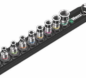 Wera Tools 05003880001 - Belt A 1 Zyklop Socket Set w/ Holding Function, 1/4" Drive, 10pcs