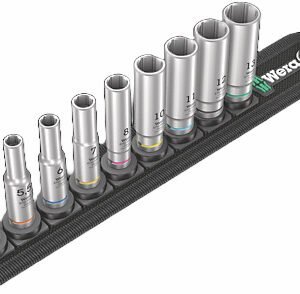 Wera Tools 05004525001 - Belt A Deep 1 Socket Set, 1/4" Drive, 9pcs