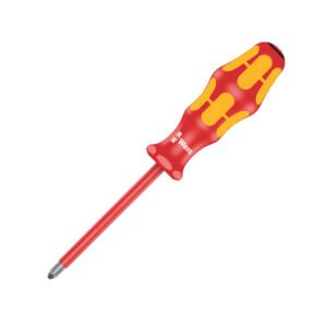Wera Tools 05006164001 - 165 i PZ VDE Insulated Screwdriver for Pozidriv Screws, PZ 2 x 100 mm