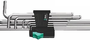 Wera Tools 05022087001 - 950/9 Hex-Plus 1 L-key Set, Metric, Chrome-Plated, 9pcs
