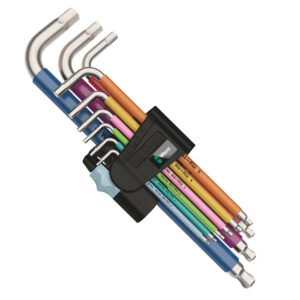 Wera 05022669001 - 3950/9 Hex-Plus Multicolour Stainless L-key Set, Metric, 9pcs