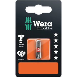 Wera Tools 05073916001 - 851/1 IMP DC SB Impaktor Bits, Impact Proof, PH 2 x 25 mm