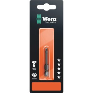Wera Tools 05073971001 - 868/4 IMP DC SB Impaktor Square-Plus Bits, # 2 x 50 mm