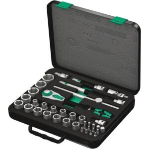 Wera Tools 05003645001 - 8100 SC 2 Zyklop Speed Ratchet Set, 1/2" Drive, Metric, 37pcs