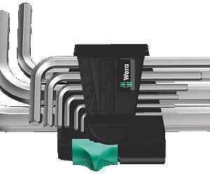 Wera Tools 05021406001 - 950/9 Hex-Plus 5 L-key Set, Metric, Chrome-Plated, 9pcs