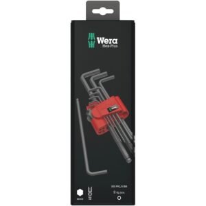 Wera Tools 05073596001 - 950/9 Hex-Plus 6 SB L-key Set, Metric, BlackLaser, 9pcs