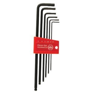 Wiha 36992 - 6 Piece Ball End Long Arm Hex L-Key Set, Metric