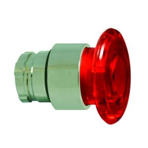Altech 2ALMPP4LB-012 - Mushroom Push-Pull Button, Metal, LED, Red, 22mm, 12V AC/DC