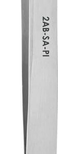 Excelta 2AB-SA-PI - Tweezers, 43-Degree Curved Tapered Flat Point, Anti-Mag. SS (316L)