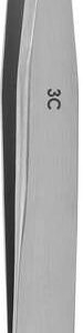 Excelta 3C - Tweezers, Style 3C, Straight Very Fine Point, Carbon Steel