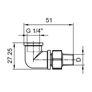 Simatec 290-10040 - Bent Connection 90°, Pivoted