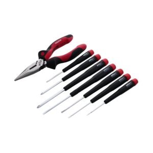 Wiha 26190 - 8 Piece Precision Slotted & Phillips Screwdrivers & Pliers Set