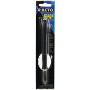 X-Acto X3730Q - Rubber Grip Knife, w/ (3) #11 Blades & Safety Cap